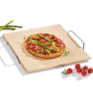 Küchenprofi | Pizzastein quadratisch mit Gestell BBQ