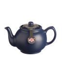 Price & Kensington | Set Teekannen + Sieb, 6 Tassen - mattblau